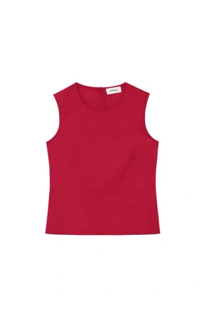 Ottod'ame Poplin Top In Red