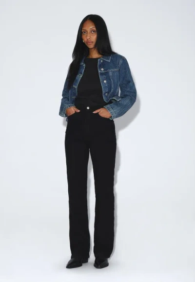 Dr Denim Dr. Denim Moxy High Straight Jeans In Solid Black