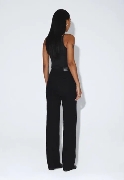 Dr Denim Dr. Denim Moxy High Straight Jeans In Solid Black