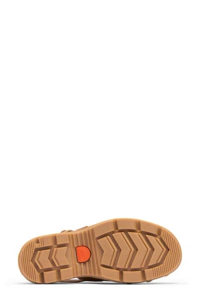 Sorel Roman Leather Slingback Platform Clogs In Brown