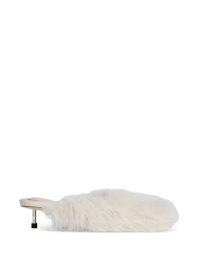 Simone Rocha Leather-trimmed Mules In White