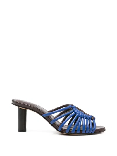 Jw Anderson Plot Leather Heeled Sandals In Multi