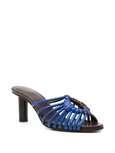 Jw Anderson Plot Leather Heeled Sandals In Multi