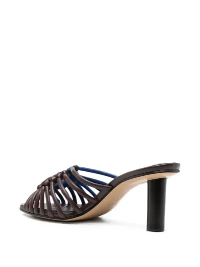 Jw Anderson Plot Leather Heeled Sandals In Multi