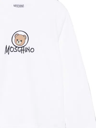 Moschino Logo-print Sweatshirt In White