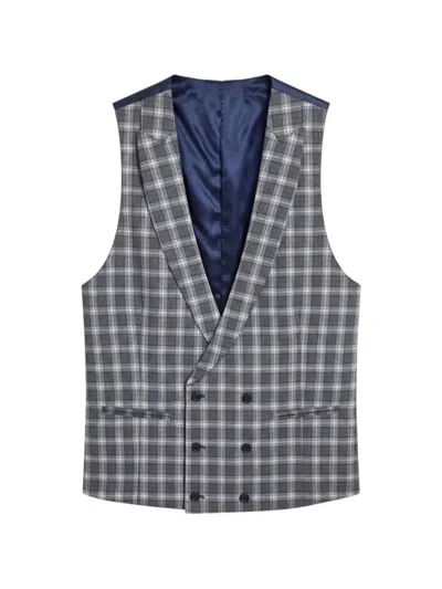 Roberto Vincenti Check-pattern Waistcoat In Grey