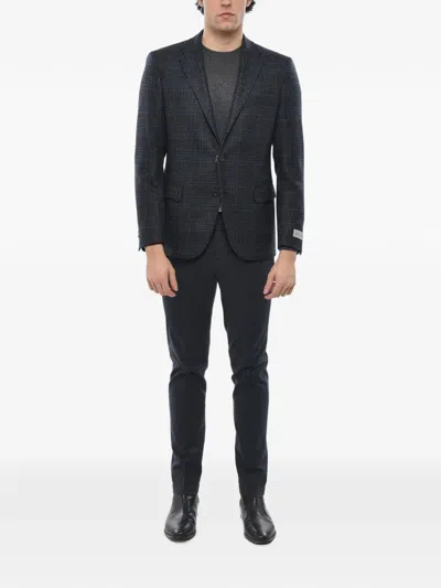 Corneliani Nino Danieli Checked Blazer In Blue