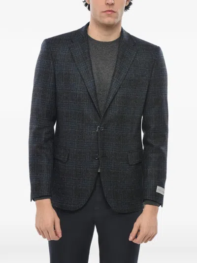 Corneliani Nino Danieli Checked Blazer In Blue