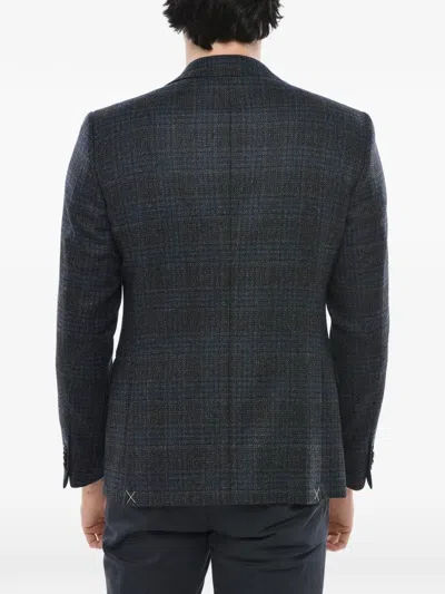 Corneliani Nino Danieli Checked Blazer In Blue