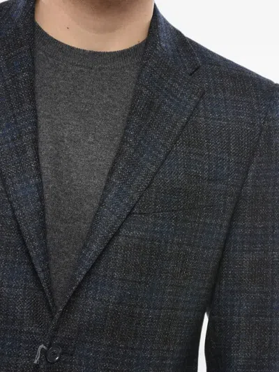 Corneliani Nino Danieli Checked Blazer In Blue