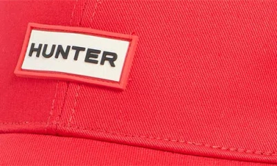 Hunter Logo Baseball Cap In Red