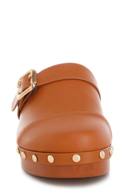 Rag & Co Pinto Stud Mule In Tan