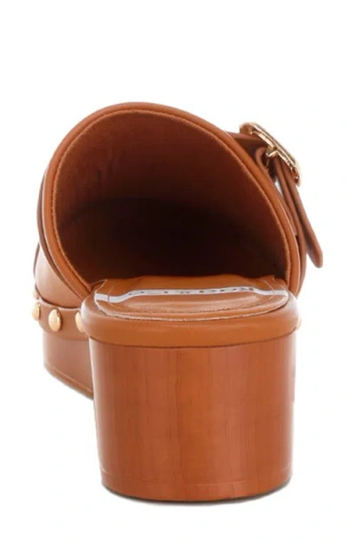 Rag & Co Pinto Stud Mule In Tan