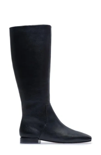 Bernardo Barnes Knee High Boot In Black Parafin Pull Up