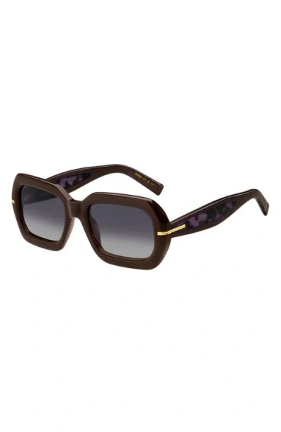 Hugo Boss Boss 54mm Rectangular Sunglasses In 009q-dg