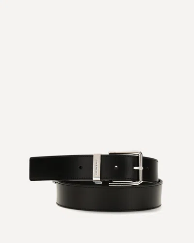 Givenchy Smooth Leather Gentleman Belt Accessories In Black