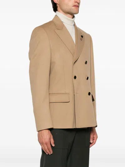 Lardini Attitude Double Breasted Jacket In Brown