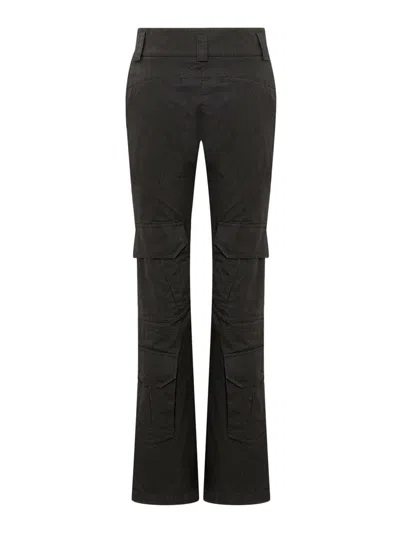 Givenchy Black Flared Cargos Pants In Black