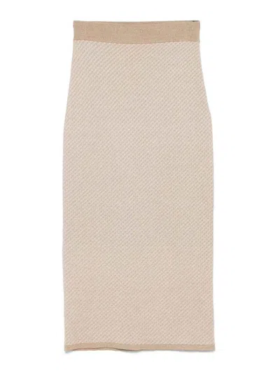 Fendi Micro Ffskirt In Brown