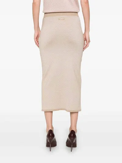 Fendi Micro Ffskirt In Brown