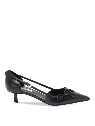 Prada Leather Pumps In Black