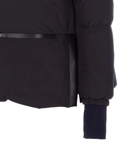 Herno Quilted Polyester Microfiber Jacket With Zip In Blue