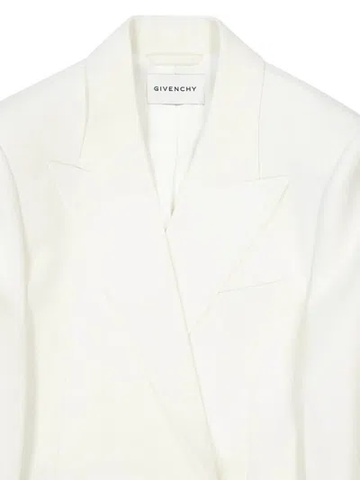 Givenchy Double Breasted Tailored Jacket In White