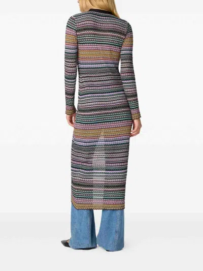 Missoni Striped-pattern Buttoned Cardigan In Multi