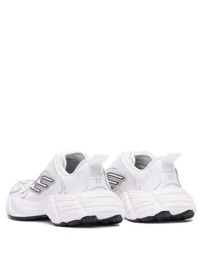 Balenciaga Women Monday Low-top Sneakers In Leather In White