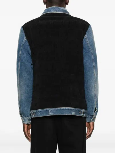 Dolce & Gabbana Blue Cotton Elastan Polyamide Polyester Jacket In Blue