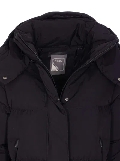 Herno Black Copped Down Jacket In Black