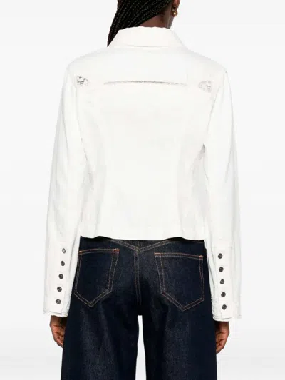 Ermanno Scervino White Cotton Modal Elastan Jacket In White