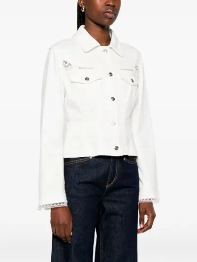 Ermanno Scervino White Cotton Modal Elastan Jacket In White