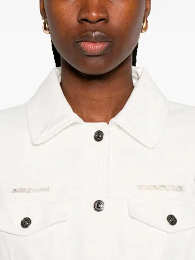 Ermanno Scervino White Cotton Modal Elastan Jacket In White