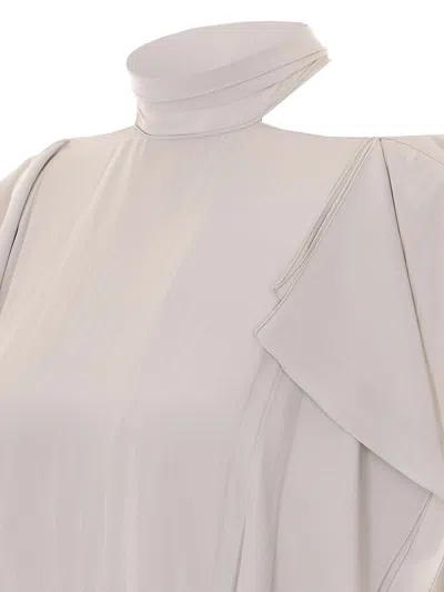 Lanvin White Polyester Top In Gray