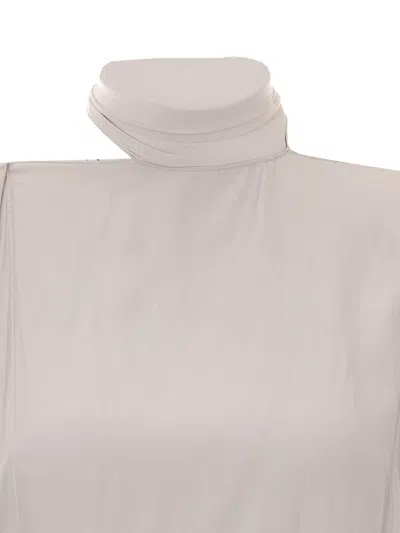 Lanvin White Polyester Top In Gray