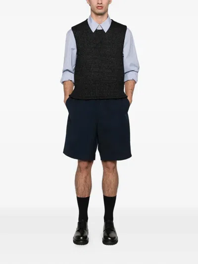 Prada Cotton Bermudas In Neutral