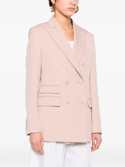 Max Mara Double-breasted Jacket In Pink
