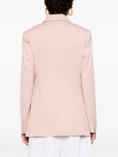 Max Mara Double-breasted Jacket In Pink