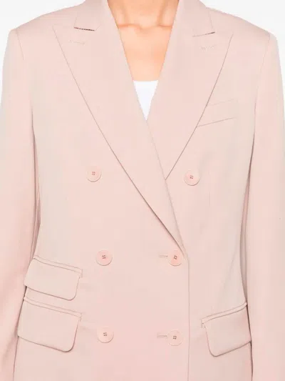 Max Mara Double-breasted Jacket In Pink
