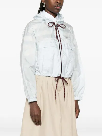 Prada Re-nylon Jacket In Blue