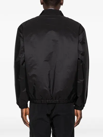 Prada Jacket Long Sleeves Point Collar Elasticated Hem In Black
