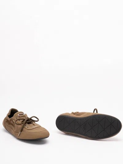 Prada Vintage-finished Canvas Sneakers For Women In Multi