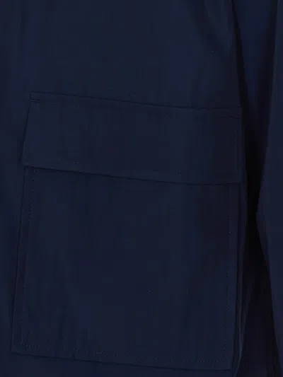 Thom Browne Blue Jacket With Frontal Buttons Closure In Blue