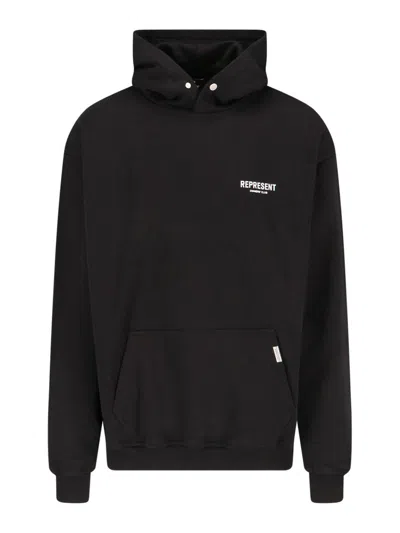 Represent Black Cotton Sweatshirt In Black
