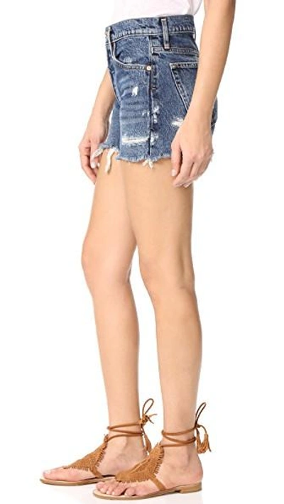 Shop Agolde Parker Vintage Look Fit Cutoff Shorts In Heartbreaker