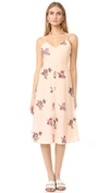 ENGLISH FACTORY ENGLISH FACTORY FLORAL EMBROIDERED MIDI DRESS