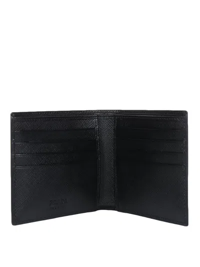 Prada Saffiano Leather Wallet In Black