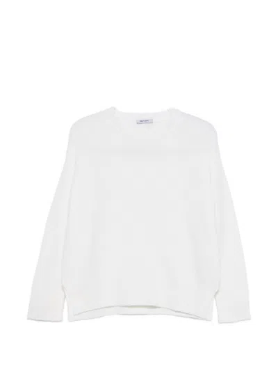 Base Wool And Cashmere Crewneck Sweater In White