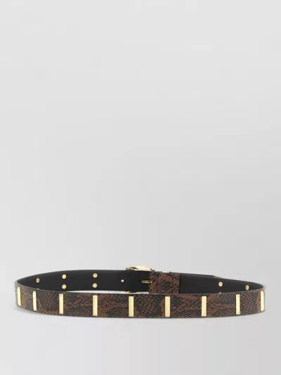 Pinko Python Print Belt Adjustable Gold Hardware